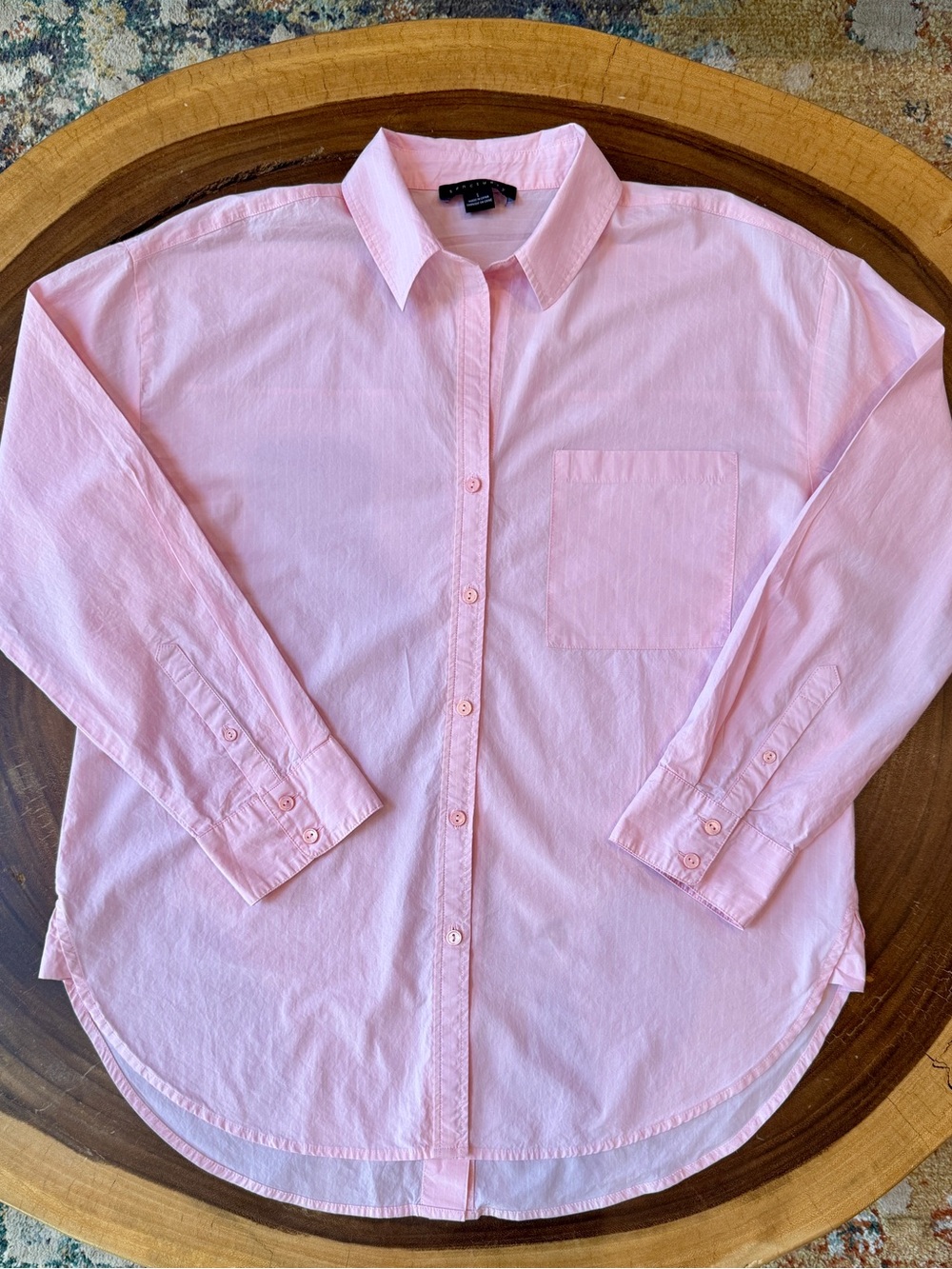 Sanctuary Pink Button Down Shirt Size L